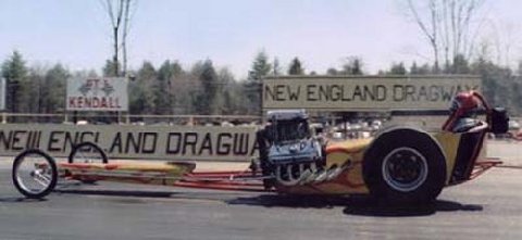 Don Roberts driving Top Gas dragster