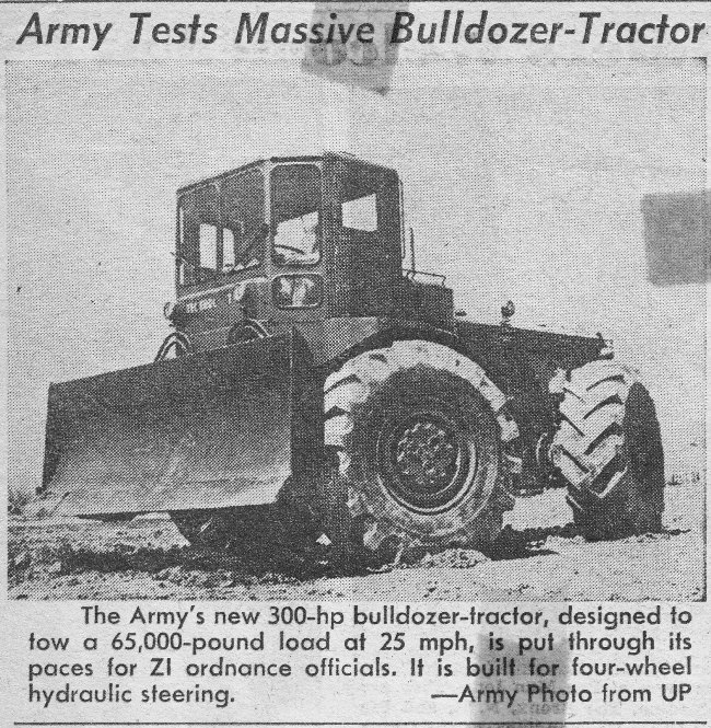 Massive army bulldozer