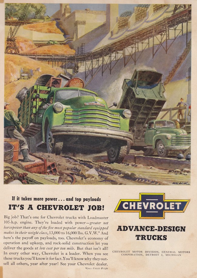 Chevy advanced design trucks