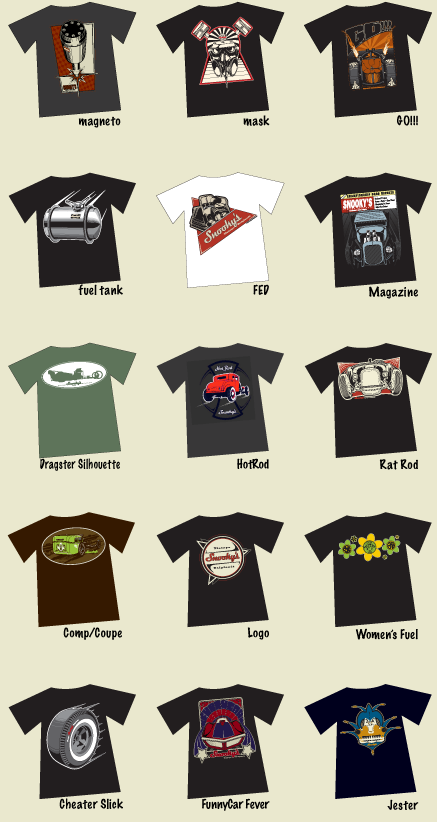 Gearhead T-shirts from Snooky's 