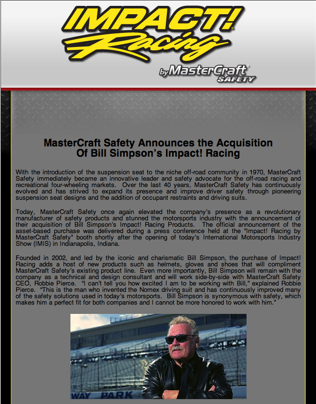 MasterCraft Safety Impact Racing