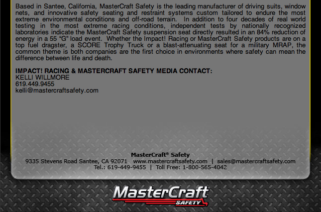 MasterCraft Safety Impact Racing