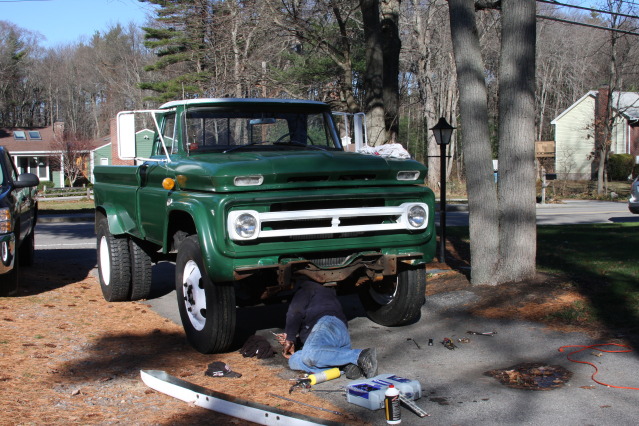 Dad wrenching on Goliath