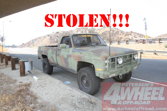 Be On the Lookout! Stolen 4-Wheel & Off-Road