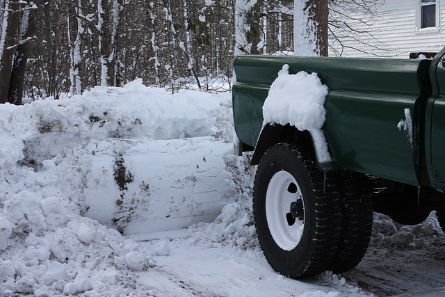 Major driveway snowbank 