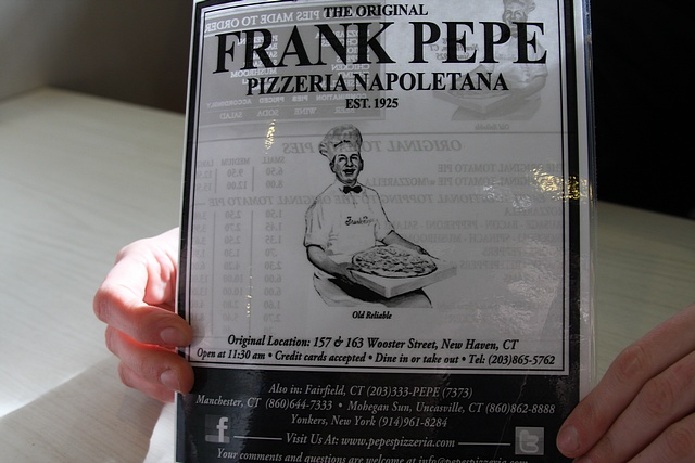 Frank Pepe's Pizzeria Menu