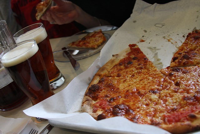 Frank Pepe's Pizza and beer!