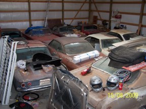 Corvairs in a Nebraska Barn