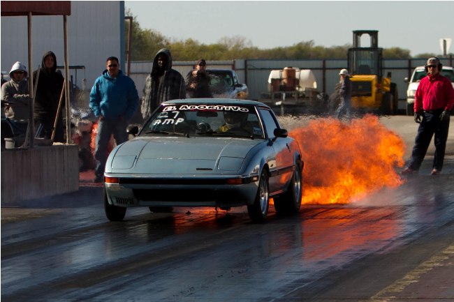 RX-7 nitrous explosion!