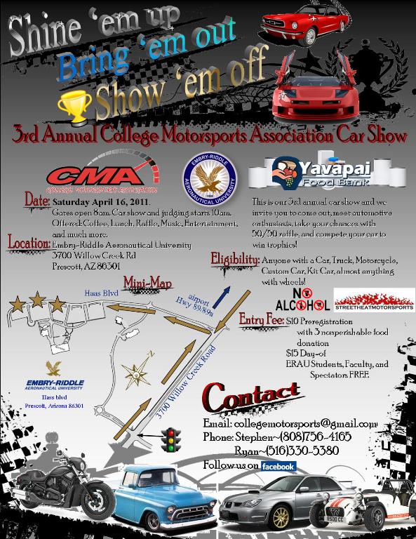 Embry-Riddle CMA Car Show poster