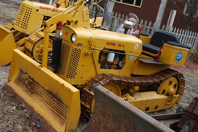 Antique bulldozer collection