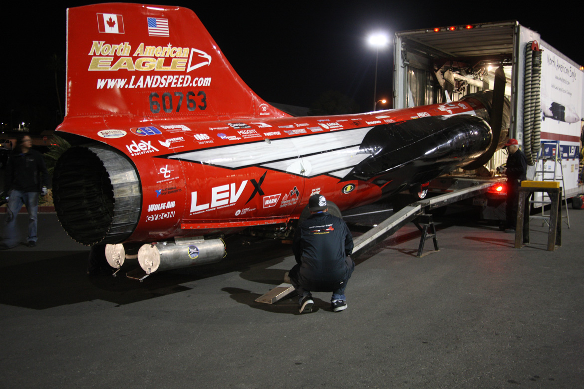 DOWN TO SEE PHOTOS OF THE MASSIVE NORTH AMERICAN EAGLE LAND SPEED CAR ...