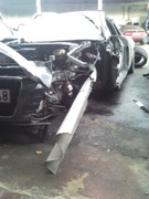 Horror Show: Audi R8 Skewered By Guardrail, Driver Loses Legs