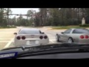 Stupidity Video: Two Morons Wreck Late Model Corvettes While Street Racing