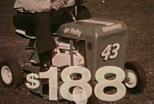 Vintage Petty Video: A TV Ad For the 1972 Richard Petty Special Lawn Mower at Lowe’s