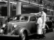 SEE A SEVEN FOOT TALL CHEVY PLANT WORKER INSPECT ROOFS IN 1936