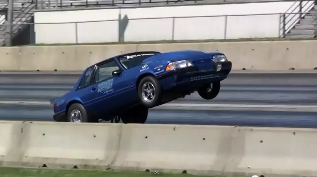 Watch a Turbocharged X275 Drag Car Make and Eighth Mile Pass With More Time on Two Wheels Than Four