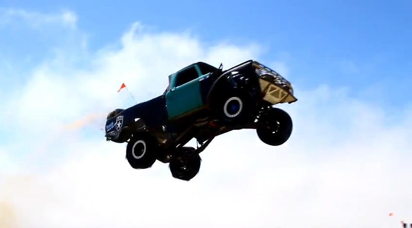 Video: Super Bitchin 1966 Ford F100 Pre-Runner Truck Catching Air At The Dunes