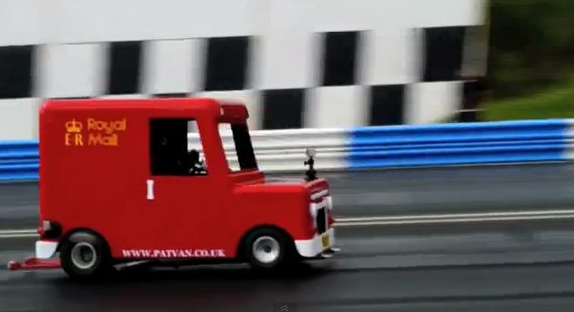 Watch Hilarious Video of an English Kiddie Ride Converted Into a Drag Car!