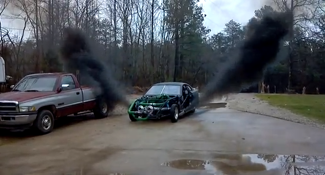 Watch Video of a Tube Chassis Mustang Powered by a Cummins Diesel Run Low 5s in the Eighth!