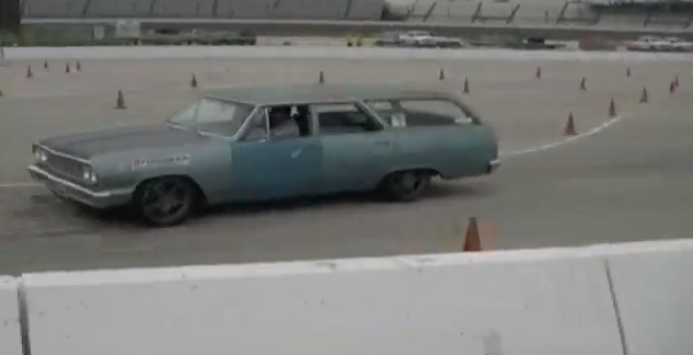 Video: Watch A Chevelle Wagon That Looks Hammered Totally Haul Around the Autocross Course – Sleeper!