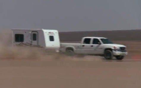 Video: Watch Jason Sands of Diesel Power Magazine Set The World’s Land Speed Record For A Truck Towing A Trailer – Crazy!