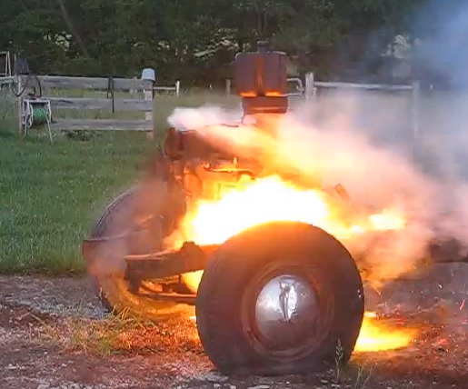 EPIC Engine Failure Video: Blowing Up A GM 216 Straight Six For Fun. Throws Rods, Catches Fire!