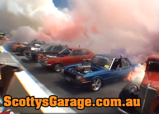 Video: The World Record Largest Group Burnout at Summernats 26 From Australia!