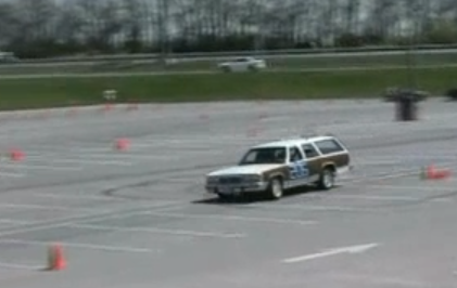 Best Of BangShift: Watch A Wicked 1980s Crown Vic Wagon With Wood Paneling On The Side Tear Up An Autocross Course!