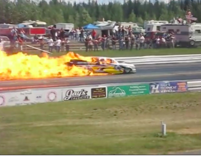 Flaming Explosion Video: Proof That Jet Cars Are Serious Business