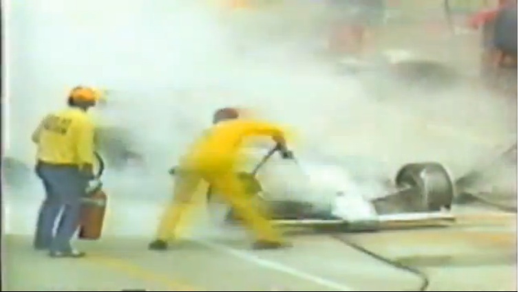 BangShift.com Methanol Fire in the Pits at the 1981 Indy 500