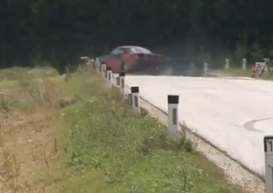 Insane Wreckage Video: Watch A Bad Ass Karmann Ghia Wreck Hard On A Makeshift German Drag Strip