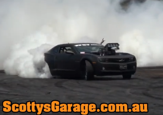 Burnout Insanity: Watch Aussie Steve Nogas’s 632ci, 16-71 Blown Fifth Gen “Killer-B” Camaro Fog Bank The Entire Country Of Australia