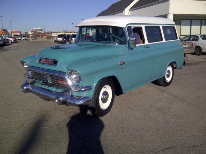 This truck offers up an example and inspiration. "I want to go back to the original colors inside and out, the Indian Turquoise and inside a light beige gray with charcoal for the floor and top of the dashboard, as well as the steering column and a few other parts. I'm also considering adding white to either the top of the roof, or around the side and rear windows, or both."