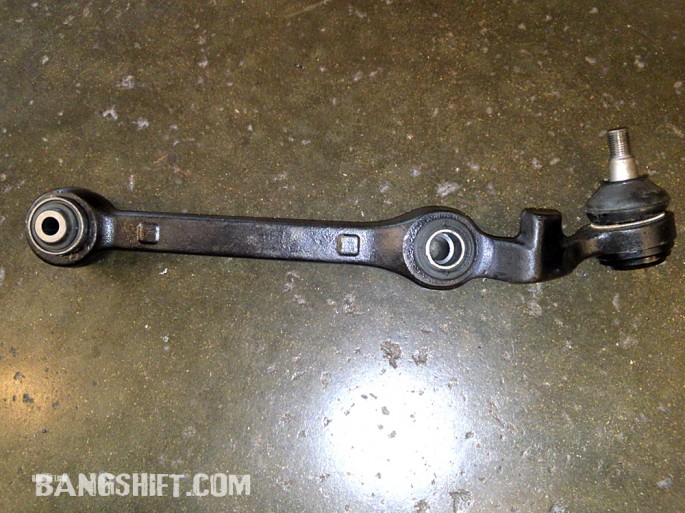 The front lower control arm is completely rebuilt with new bushing and a HD PBJ8036 ball joint.  