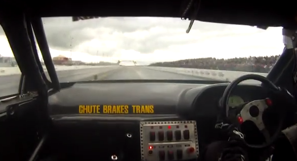 Ride Along In The World’s Quickest GTR As It Goes 7.87/187 At Santa Pod – The Driver Is Working HARD!