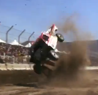 Watch A Lucas Oil Off Road Racing Series Truck Over Shoot A Jump And Endo Like A Mother!