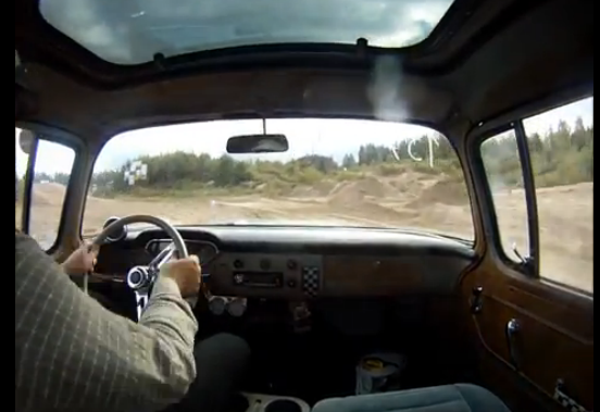 Four Minutes Of Sideways Greatness In A Hot Rod ’57 Chevy Truck On A Dirt Course In Sweden! (Video)