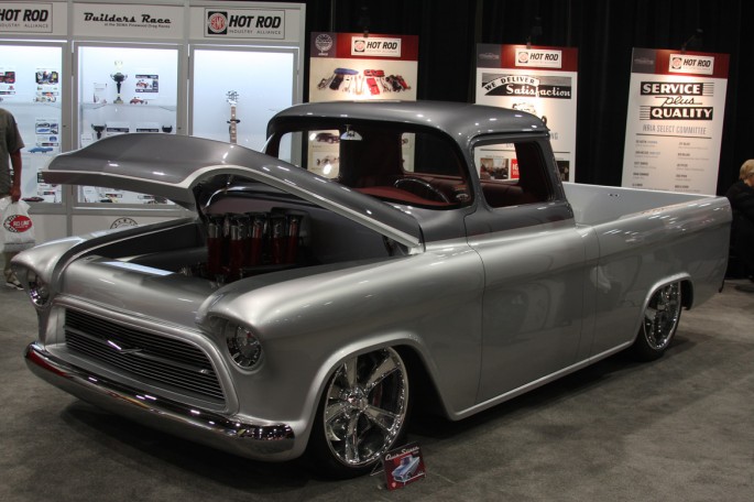 Chevy 1957 truck quik silver great 8 2013 sema 207