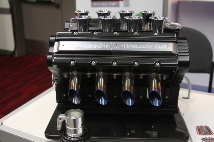 Veloce V8 expresso maker SEMA 2013 formula one coffee machine087