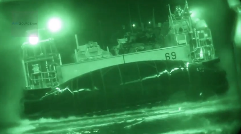 This Video Of Huge Navy Hovercraft Launching And Docking From INSIDE A Ship Is Flipping Awesome