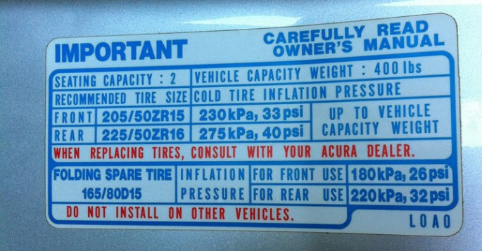 On a side-note, my buddy Phil clued me in on a bit of interesting NSX trivia in regards to the vehicle capacity weight of the car: 400 lbs. Fatties need not bid unless you’re planning on riding solo.