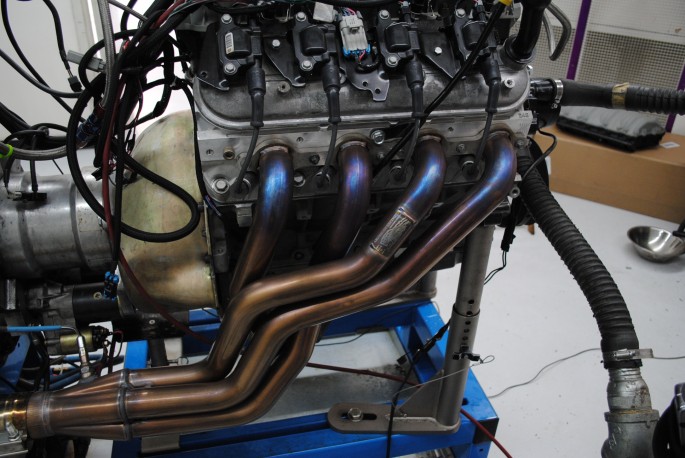 The initial testing was run with a set of 1 ¾-inch, long-tube headers feeding a pair of dyno mufflers. 