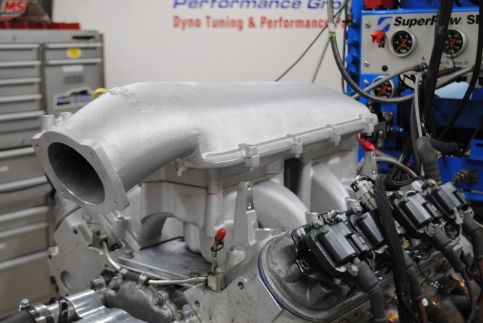 After installation of the Holley Mid Ram EFI intake, the power numbers jumped to 517 hp and 483 lb-ft of torque.