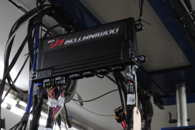 Tuning is critical on a high-boost turbo application so we selected a Holley Dominator EFI system. Holley also supplied the necessary 65-pound injectors. 