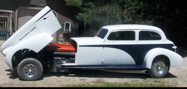 This Guy Put An Allison Airplane Engine In A 1939 Chevy, Added EFI And We Love The Wacky Looking Thing!