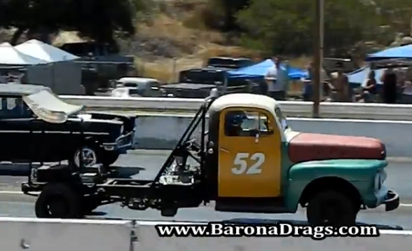 This Flathead Powered Rear Engine 1952 Ford Drag Truck Isn’t Fast….But It Sure Is Cool