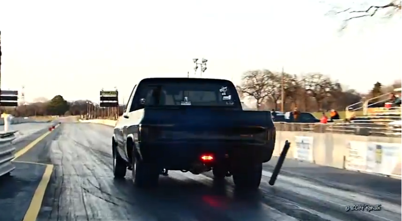 BOOM VIDEO: Watch This Very Fast Pickup Literally Launch Its Driveshaft – No Loop Here!