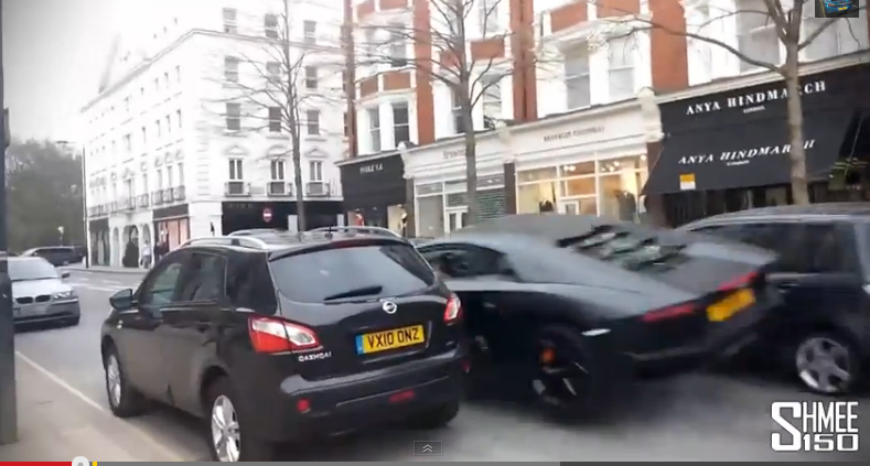 Bang Up Video: Watch A $400,000 Lamborghini Aventador Get Smashed Up By A Dude Driving Like An Idiot In London