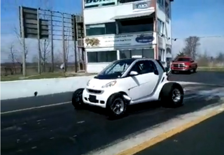 Best of 2014: Someone Built A Tube Chassis, Center Steer, Big Block Smart Car And There’s Video Of It Running At The Strip